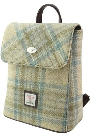 Glen Appin OF SCOTLAND Harris Tweed Tummel Backpack/Rucksack LB1213 (Col 132 Beige Check)