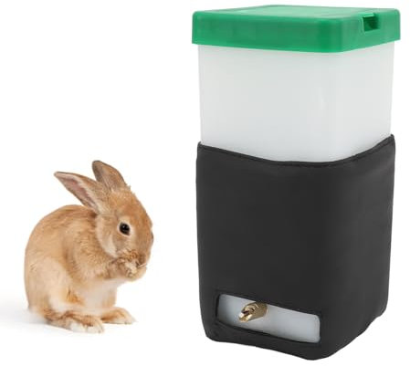 Beheizter Wassernapf, 1L Beheizte Kleintierflasche Konstante Temperatur Kleintierwasserspender Tragbarer Tierwasserspender Kerbl Pet Kleintiertränke für Kaninchen Hamster Vögel