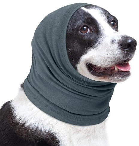 Lelepet Dog Snood Ear Protector, Dog Ear Cover for Anxiety Relief, Calming Hood Snood for Dogs, Quiet Ears for Dogs, Pet Earmuffs Hat Headband, Pet Head Wrap for Grooming Reducing Noise, Green S