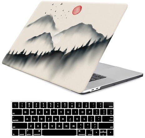 AUSMIX Compatible with MacBook Air 13.6 Inch 2024-2022 Release M3 M2 A3113 A2681 Clip Retina Display and Touch ID Mac Air 2024 Case, Plastic Hard Case & Keyboard Cover, Tintenberg