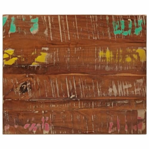 vidaXL Tischplatte, Holzplatte Rechteckig, Massivholzplatte für Tisch Esstisch Couchtisch, Ersatztischplatte, 60x50x2,5cm Altholz Massiv