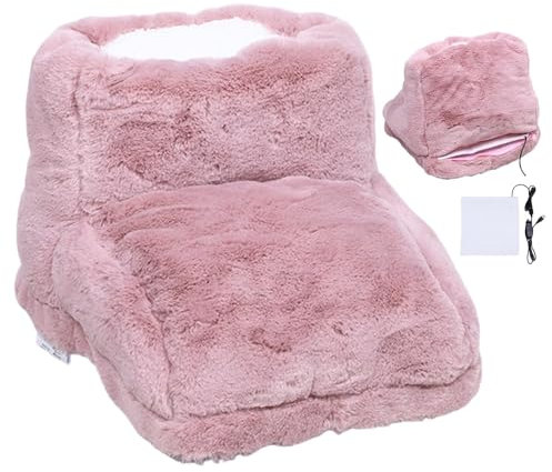 Foot Warmer - Heated Foot Pad Feet Warmer,Heated Foot Rest, Fast Heating Heated Slippers, Pocket Foot Muff for Home Bedroom Sofa