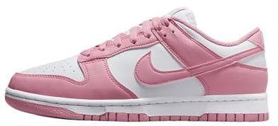 NIKE Damen Dunk Low Sneaker, White Elemental Pink, 37.5 EU