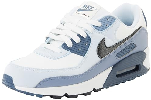 NIKE HM8128-100 WMNS AIR MAX 90 Women Summit White/Black-Ashen Slate-Blue Tint UK 6