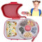 GOMETY Snack Spinner mit Box Set, Multifunktionale Drehen Kinder Snackbox mit Deckel, 5 Fächern Tragbarem Snackbehälter, Runde Snack Melonenkerne Organizer BPA-frei für Outdoor Familien Party (Rosa)