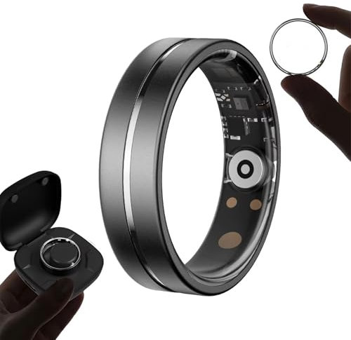Smart Ring Blutdruckmessung Blutdruck Smartring Herren Damen Fitness Ring Tracker Android IOS Fitnessring Smarter Ring Schlaf Tracker Pulsmesser Schrittzähler Aktivitätstracker Fitnesstracker