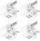 Baokuan USB Plug UK Charger Adaptor - 2.1A 5V Dual Port Plug for iphone 16 15 14 13 12 11 XS Max XR X 8 7 6 6S Plus SE Galaxy Cell Phone 4 Pack 3pin Wall Power Adapter Mains Double Charging Socket