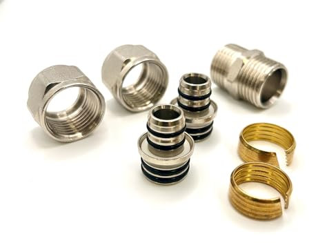 16mm x 1.5mm Repair Coupler for Underfloor Heating Water Pipes Connector Repairing Pert-Al Pert and Pex-Al Pex Quick Compression Fit 16mm x 1.5mm x 16mm x 1.5mm for Damaged Underfloor Heating Pipes