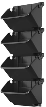 XAGMODSHN 4 macetas verticales de riego para uso en interiores y exteriores, sistemas de riego automáticos, macetas de jardín montadas en la pared