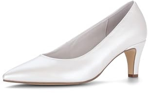 Gabor Damen Klassische Pumps, Frauen Pumps,langlebig,leger,Pass-Form,Pflege-leicht,Plateau,qualitaet,Respira,robust,weit,Off-White,39 EU / 6 UK