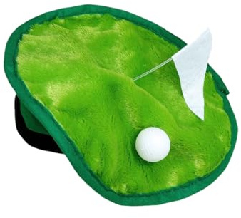 Lustiger Golfhut – grüne Baskenmütze für Party-Kostüm, Kopfbedeckung mit Golfball-Flagge, Partyzubehör, Partyzubehör