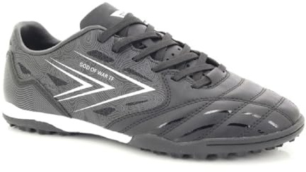 ShuCentre Professional Outdoor Indoor Training Soccer Football Astro Tuff Shoes (Black/White, UK Footwear Size System, Adult, Men, Numeric, Medium, 10)