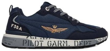 AERONAUTICA MILITARE Sneakers mit Einsätzen aus Wildleder, Farbe Blau, blau, 40 EU