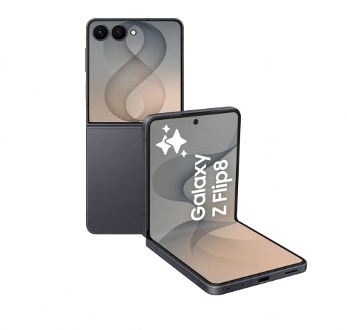 Samsung Galaxy Z Flip8, 512 GB, Teléfono Móvil con IA, Grafito | Smartphone Android, Cámara Selfie Manos Libres, Memoria 12 GB, Batería 4300 mAH, Now Brief, FlexWindow, Garantía 3+1 Años