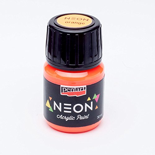 Zita's Creative Peinture Acrylique Fluo 30 ML – Orange Fluo – Couleur de la lumière – Couleur de l'acrylique