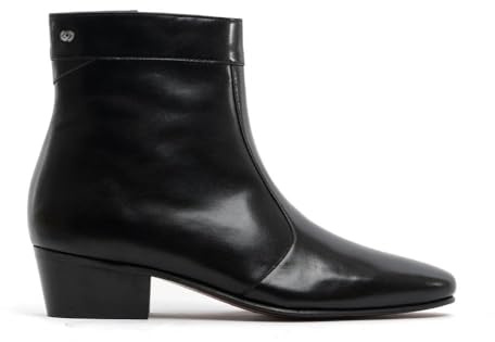 Club Cubano CAESAR Mens Handcrafted Real Leather Cuban Heel Dancing Side Zip Ankle Boots