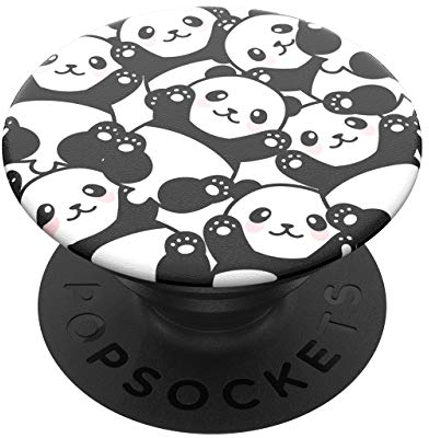 PopSockets PopGrip - Ausziehbarer Sockel und Griff für Smartphones und Tablets mit einem Austauschbarem Top - Pandamonium
