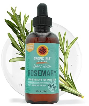 Tropic Isle- olio di ricino giamaicano nero rosmarino (confezione da 2)