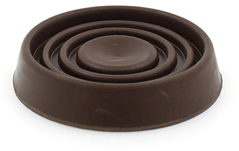 4X Brown Rubber Castor Cups - Non Slip - Protect Your Floors & Prevent Divan Beds & Furniture from Rolling by Lifeswonderful®