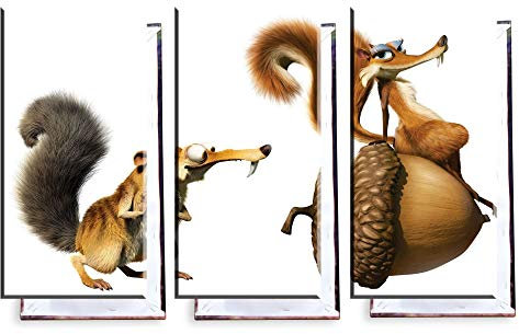 Unified Distribution Ice Age - Dreiteiler (120x80 cm) Kunstdruck auf Leinwand • erstklassige Druckqualität • Dekoration • Wandbild