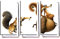 Unified Distribution Ice Age - Dreiteiler (120x80 cm) Kunstdruck auf Leinwand • erstklassige Druckqualität • Dekoration • Wandbild