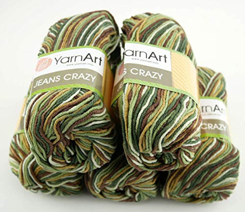 YarnArt Jeans Crazy 500g Farbverlaufswolle 55% Baumwolle 10x50g (7203)