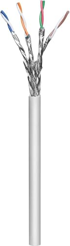 Intellinet 705011 Verlegekabel Cat7, S/FTP 305 m Kabeltrommel, LS0H, CPR-Dca-klassifiziert, AWG 23, Massivdraht, grau
