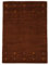 carpetfine Wollteppich Gabbeh Uni Braun 80x150 cm | Moderner Teppich für Wohn- und Schlafzimmer