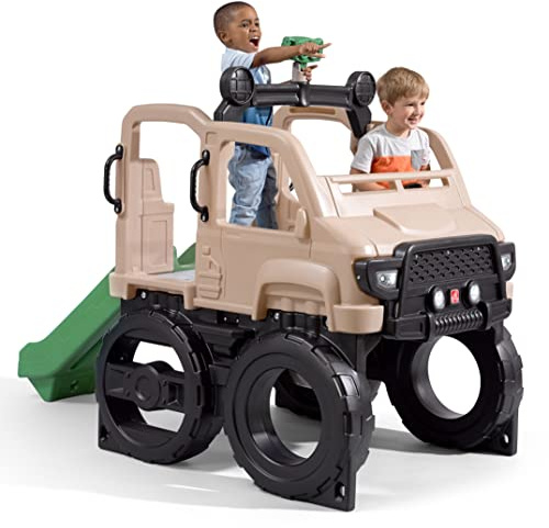 Step2 Truck Climber, Kids Outdoor Playset, Backyard Playground Set, Slide & Climbing Wall, Outside Jungle Gym, for Toddlers 2-5 Years Old