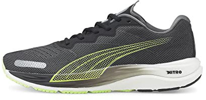 PUMA Herren Velocity Nitro 2 Laufschuh, Black-Fizzy Lime, 40 EU