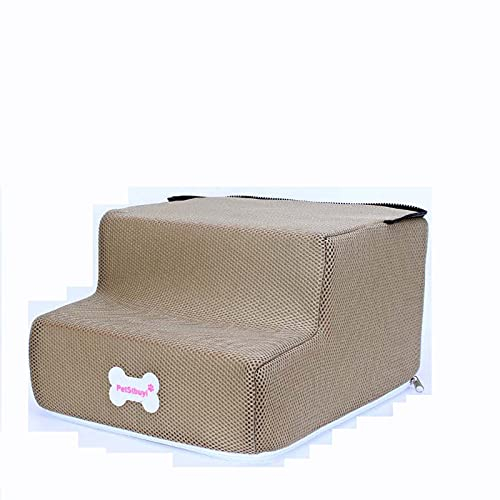 Escalier pour chien de 30 x 35 x 20 cm avec fermeture éclair en maille, pour petits animaux domestiques, canapé et lit en éponge haute densité, mobilité et mobilité d'escalier pour chien