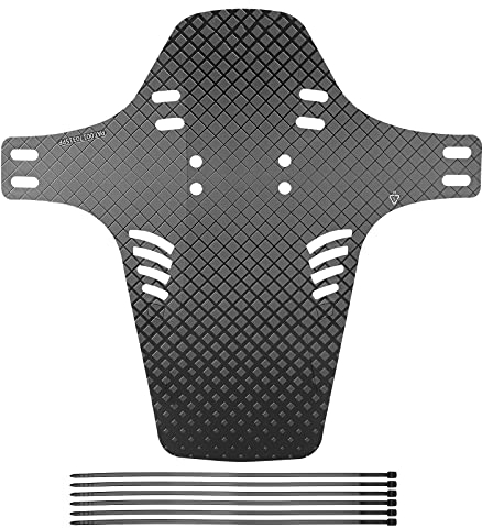 Keenso Set di Parafanghi per Bici, Parafanghi per Forcella Anteriore per Bicicletta Pieghevole Parafanghi per Parafango per Mountain Bike con Fascetta per Cavi Accessorio per