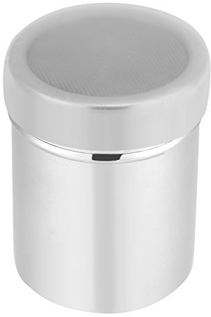 Shaker à Poudre en Acier Inoxydable, Shaker à Sucre à Ciseaux de Couleur avec Couvercle pour Dragées à Café et Cacao, Dragues à Saupoudrer de Tamis à Café pour Café Cappuccino Latte(Plumeau)