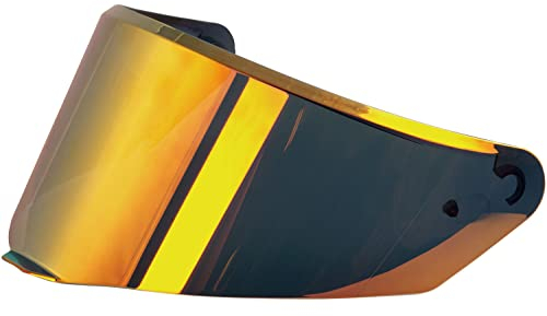 Broken Head Ersatz-Visier für Motorradhelme - Auswechselbares Visier für Integralhelm Resolution, Skull Freek & Grinder (Rot-Verspiegelt)