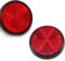 ETUKER 2 Pack Self Adhesive Reflectors Round, Stick-on Reflectors Safety, Reflectors Safety Reflective Post Reflectors, for Caravan/Trailer/Boat/Motorcycle Fence Gate Posts(Red)