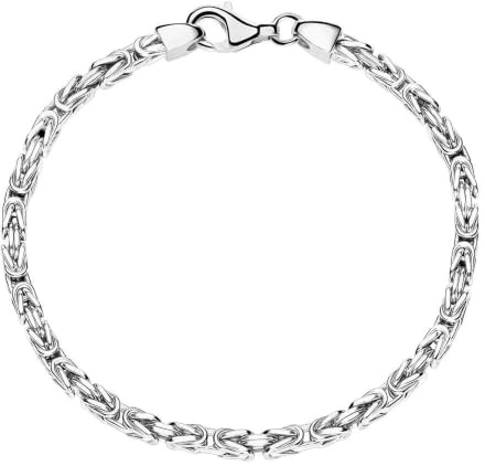 Jewlix Königsarmband Silber 925 rhodiniert, 3 mm, Damen und Herren Armband