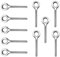 YDHfdc 10 Piezas M6 Perno de Anillo Pernos de ojo de acero inoxidable Cáncamo de vástago largo Adecuado Para Fijar y Colgar Artículos