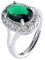 Ovaler Smaragdring Grüner Turmalin Offener Ring Damen Zirkonband Grüner Zirkon, OZZKI, Grüner Zirkon