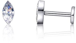 limerencia Hypoallergen G23 Titanium Post Flat Back Stud Ohrringe für Frauen | Knorpel Helix 18g 20g Threadless Push in Piercing