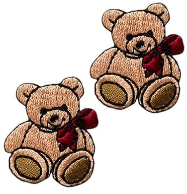 Mono Quick 06125 Bär, 2er SET Bügelbild, Patch, ca. 2,5 x 3,0 cm Teddy Bärchen