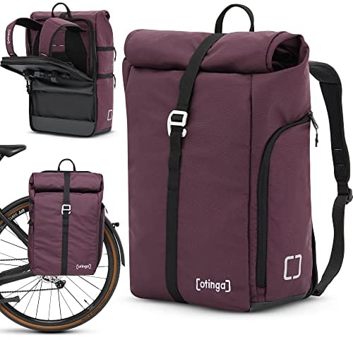 otinga® Flip V2 Fahrradtasche Rucksack [34L Volumen] für jeden Gepäckträger I Stylische Gepäckträgertasche mit Rucksack - in 7 Sekunden umgebaut I Wasserdichter Fahrradrucksack Gepäckträger
