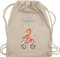 Turnbeutel Rucksack - Tiere - Niedlicher Fuchs I Süßes Fuchsmotiv I Geburt Baby Fox Rennfahrer - Unisize - Naturweiß - kindergarten kita baumwolle beutel personalisierte geschenke stoffbeutel