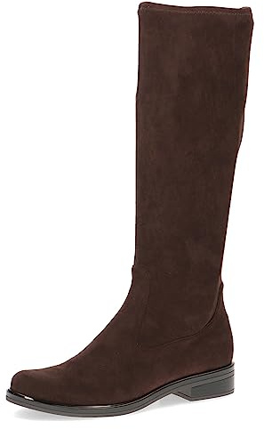 CAPRICE Damen Hohe Stiefel ohne Absatz Kniehoch Vegan, Braun (Dk Brn Stretch), 42 EU
