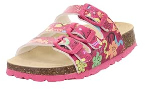 Superfit Mädchen Fussbettpantoffel Pantoffeln, Pink Mehrfarbig 5610, 38 EU Weit