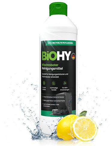 BiOHY Wischroboter Reinigungsmittel für Reinigungsstationen mit Frischeduft (500 ml) | Verlängert die Lebensdauer der Absaugstation | Schaumarmes Bodenreiniger Konzentrat