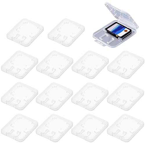 Memory Card Case, Pack of 15 Storage SD, Sd Karten Case, Memory Card Box, Transparent SD Card Case, Sd Karten Aufbewahrung, SD Card Case
