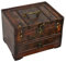 LOVIVER Holz-Schmuckkästchen, Retro-Schmucktruhe mit Schublade, Mama-Geschenke, 3-lagige dekorative Aufbewahrungsbox, antiker Schmuckkästchenhalter, Stil D