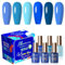 Cycullinyt 6Pcs One Step Gel Nagellack Set, 3 in 1 Keine Notwendigkeit Basis und Top Coat, 15ml Soak Off LED UV Blau Nude Nagel Gel Polish Maniküre Kit für Frauen Mädchen