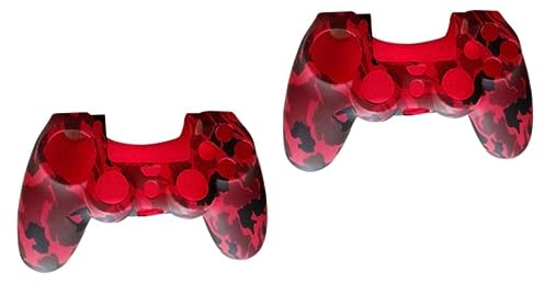 Uonlytech 2stücke Silicon-gummi Schutzhülle Für Controller Camouflage Rot Ergonomisches Design Schmutzabweisend Rutschfest Kompatibel Mit Schützt Vor Kratzern Für Sicheres Spielen