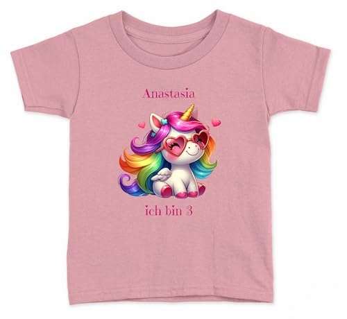 Personalisiertes Bügelbild Einhorn 2 für einen Besonderen Menschen in Ihrem Leben zum selber Aufbügeln mit Wunsch Namen Text Mädchen Frau UNISEX Transfer Geburtstag Geschenk